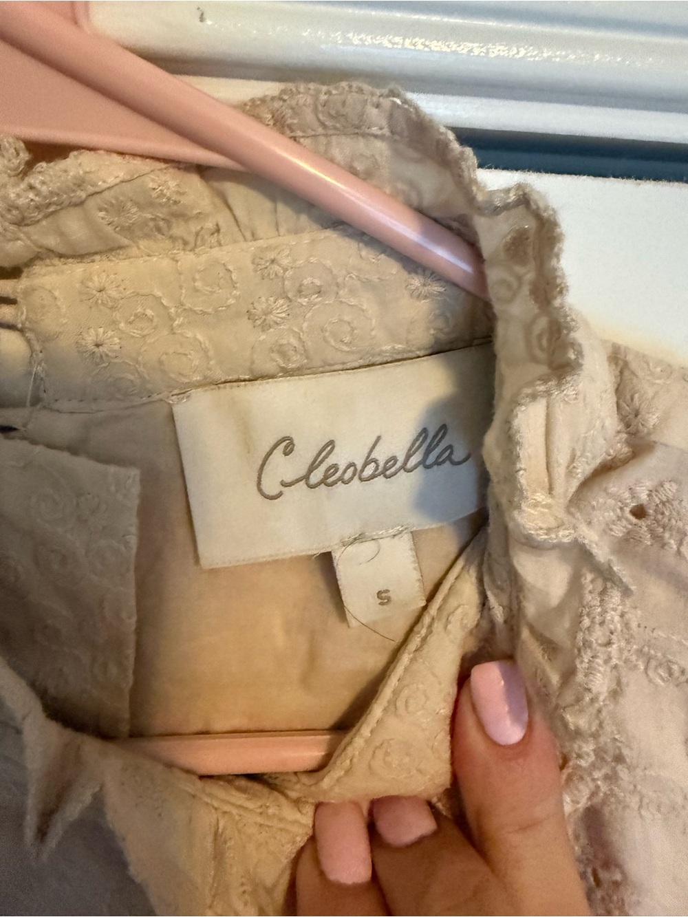Cleobella Cream Ruffle-Tiered Mini Dress - Picture 3 of 5
